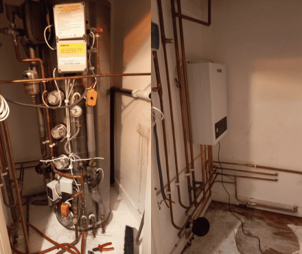 Nigel Moran Plumbing Before and After Install