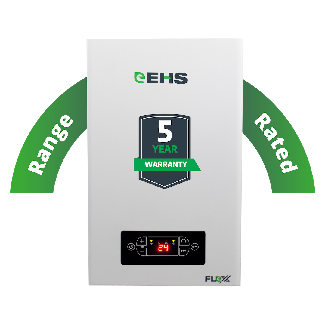 EHS range-rated electric boiler adjustable from 2kW to 24kW